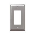 Amertac Century Wallplate, 41516 in L, 278 in W, 1 Gang, Steel, Brushed Nickel 163RBN